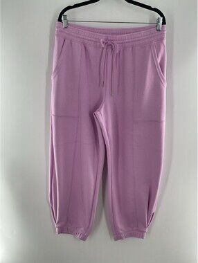 Scoop Women’s L Scuba Barrel Pant Cotton Rose Sweat Pants Pockets NWT 003